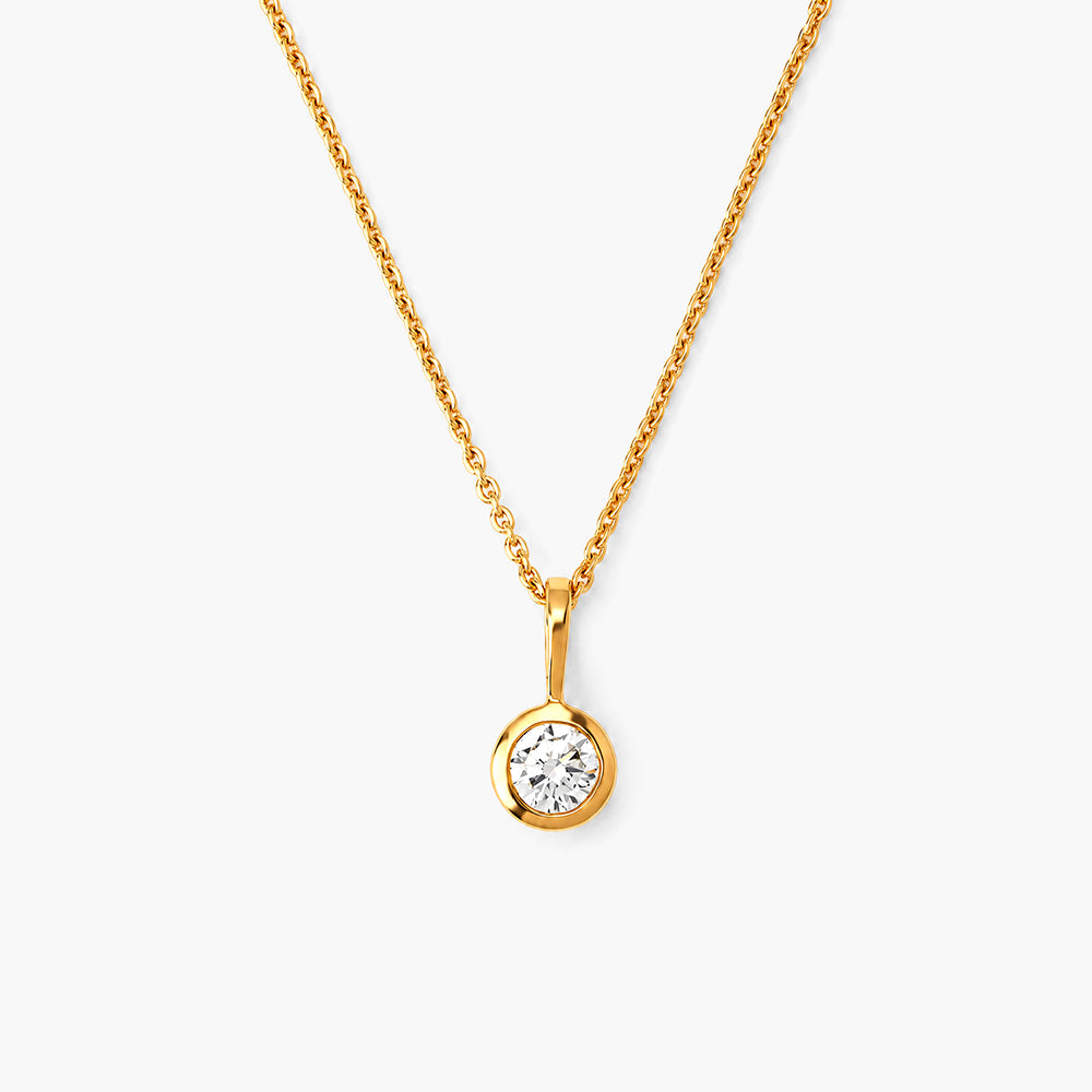 Elara Bezel 925 Sterling Silver Pendant Necklace