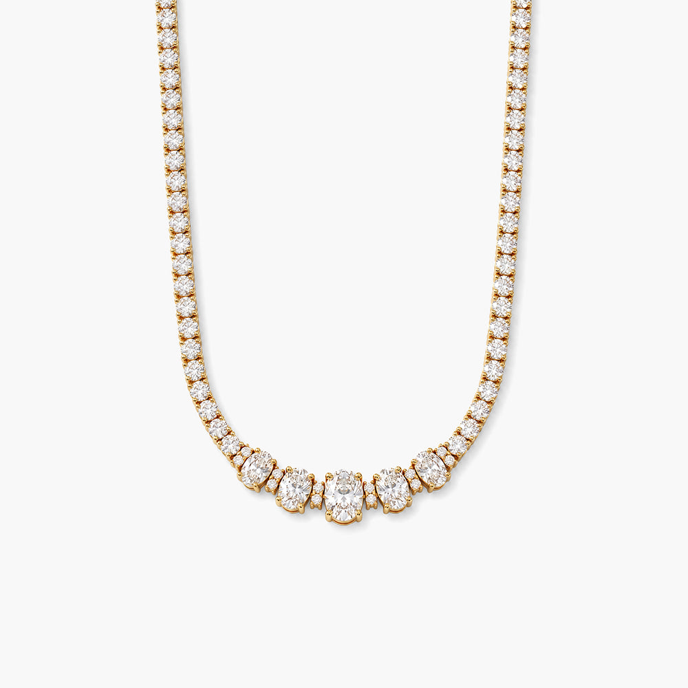 Crystal Blossom 925 Sterling Silver Necklace