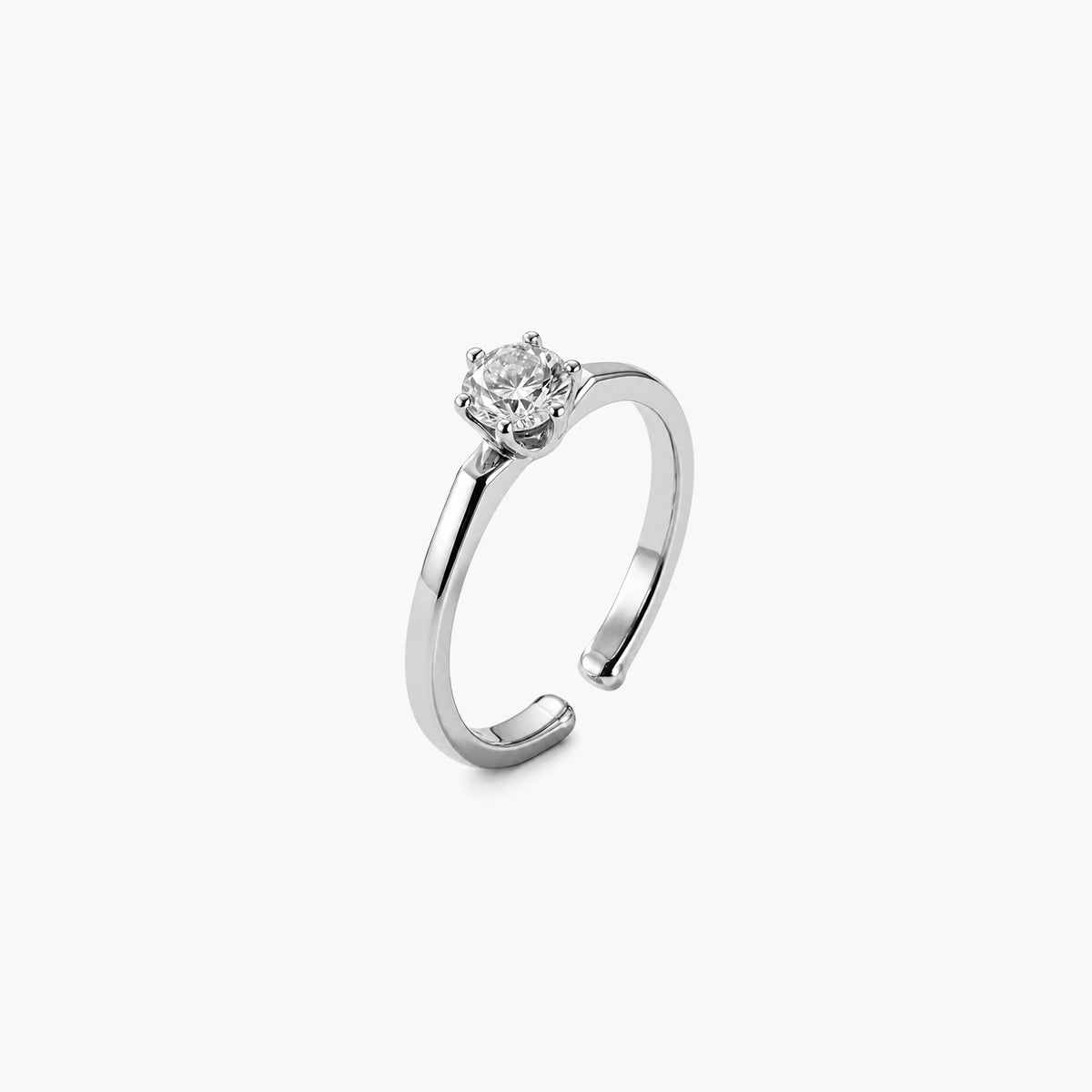 Princess Cut Solitaire 925 Sterling Silver Ring