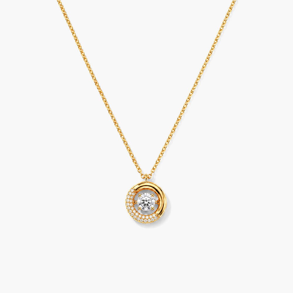 Moonlit Grace 925 Sterling Silver Pendant Necklace