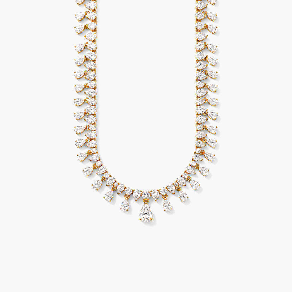 Dainty Crystal Drop 925 Sterling Silver Necklace