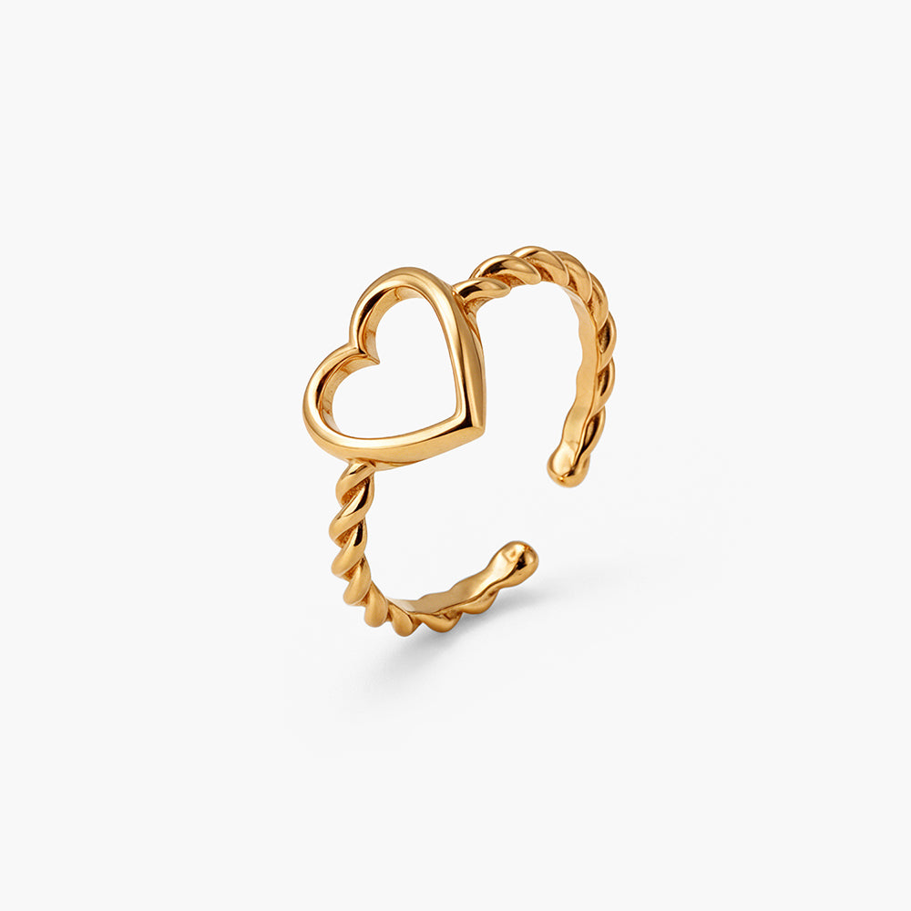 Open Heart 925 Sterling Silver Ring
