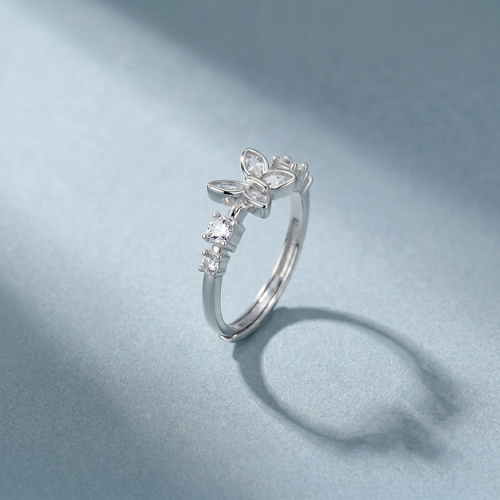 Flutter Radiance 925 Sterling Silver Ring – PALMONAS