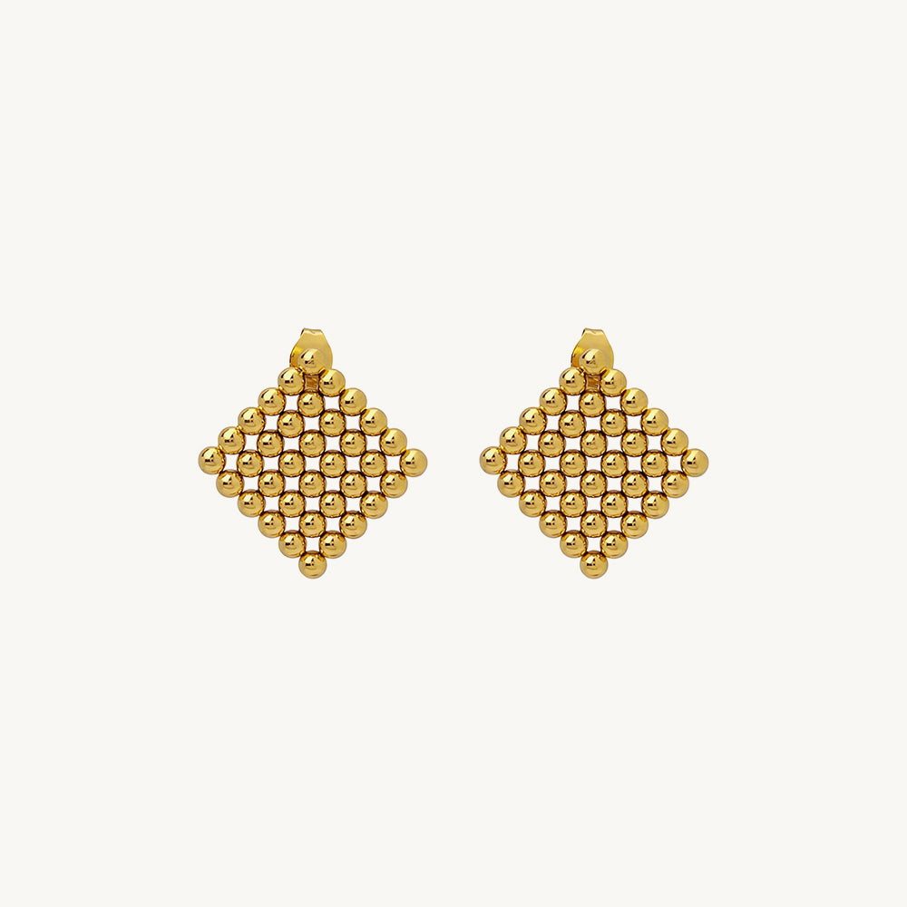 Multi Beaded Stud Earrings