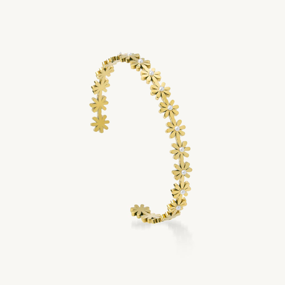 Blooming Flowers Cuff Bracelet
