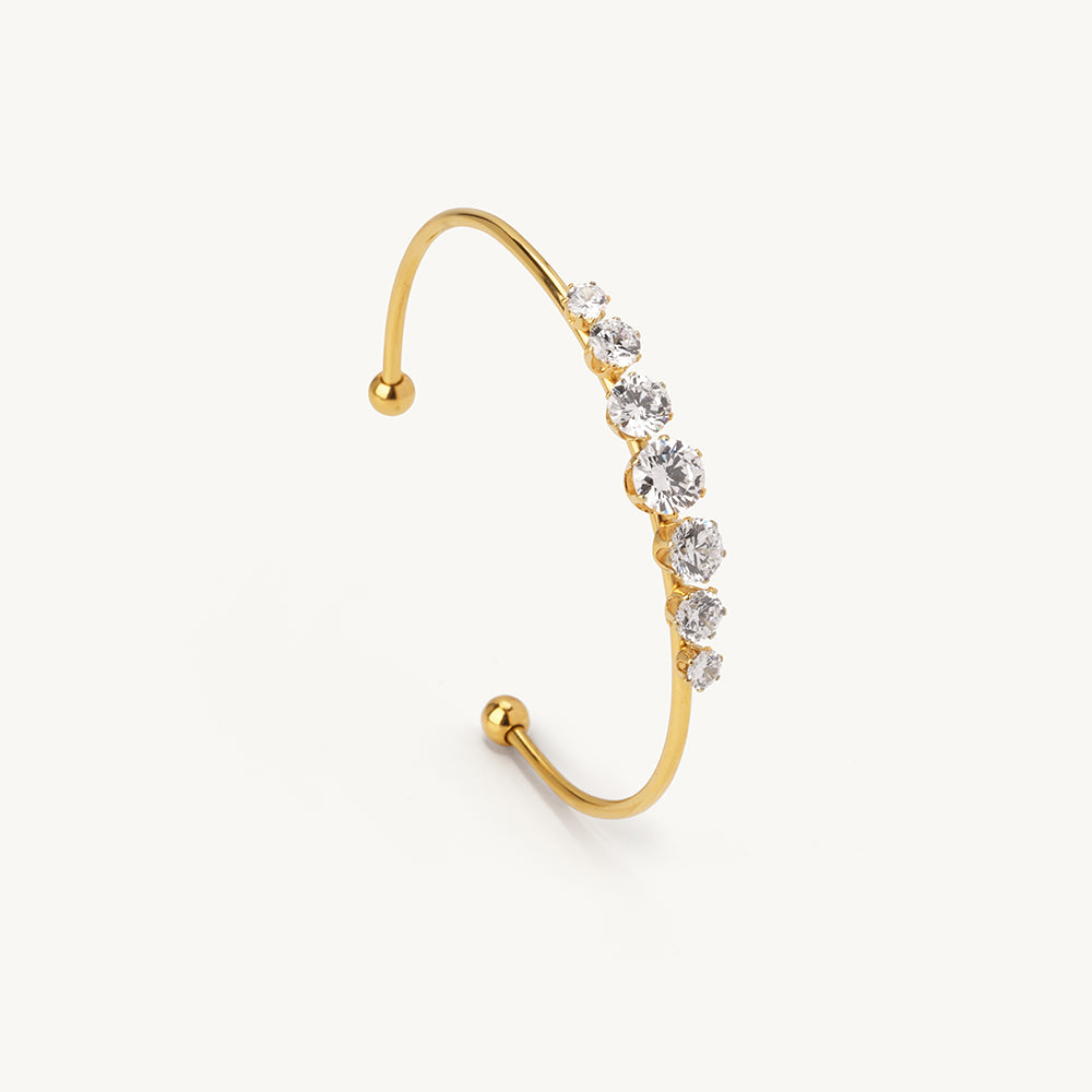 Lustre Cascade Crystal Cuff Bracelet