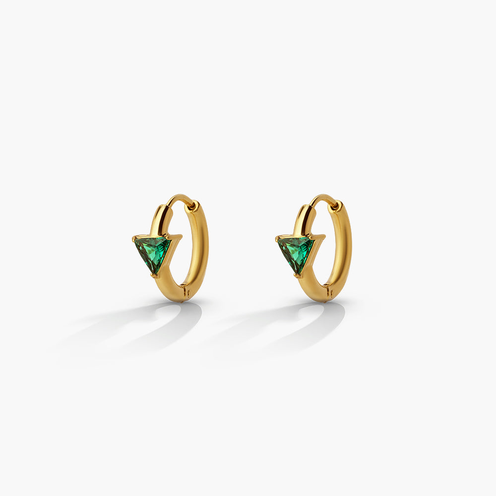 Verde Triangle Hoop Earrings
