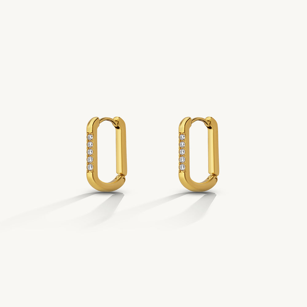 Golden Link Hoop Earrings