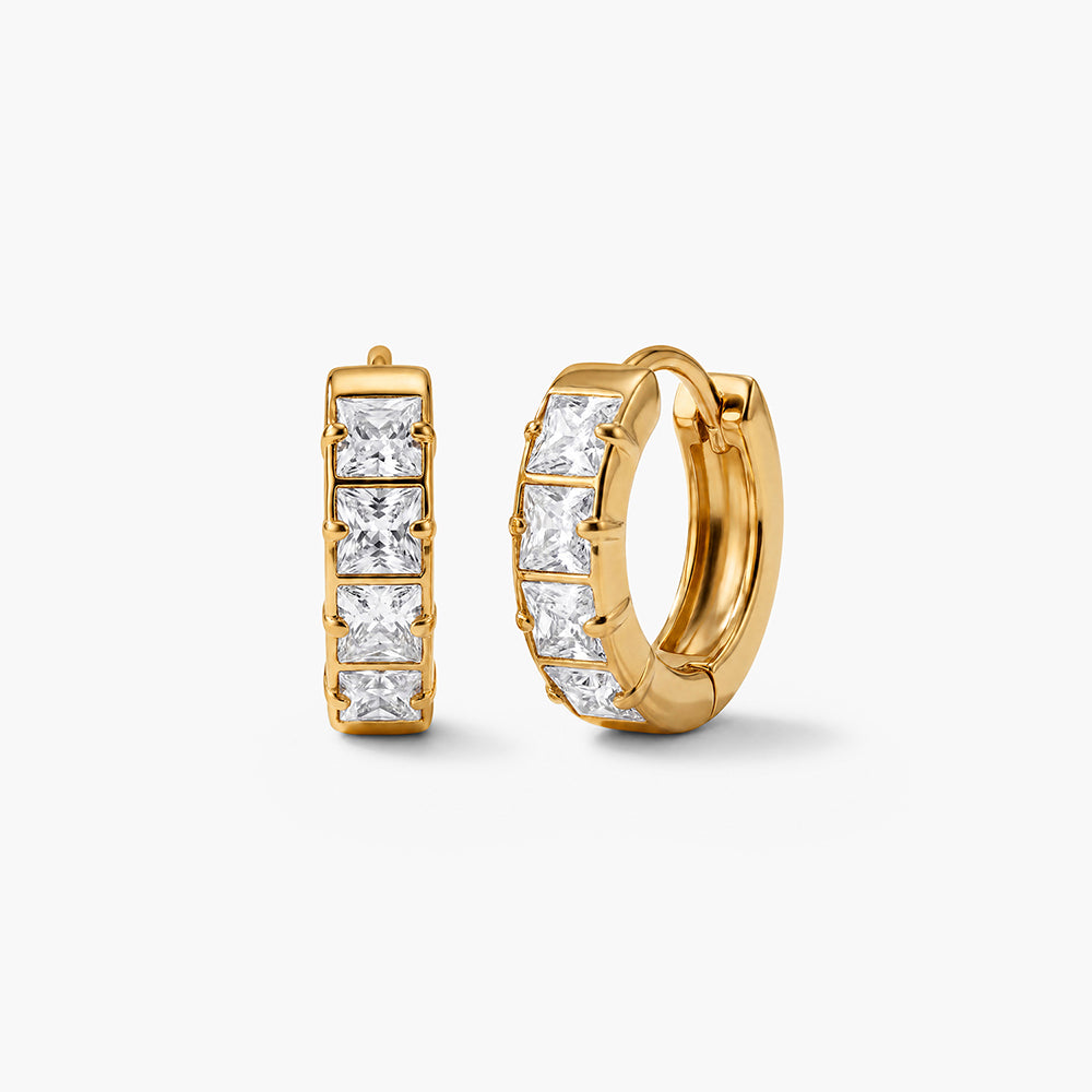 Sparkling Pave Hoop Earring