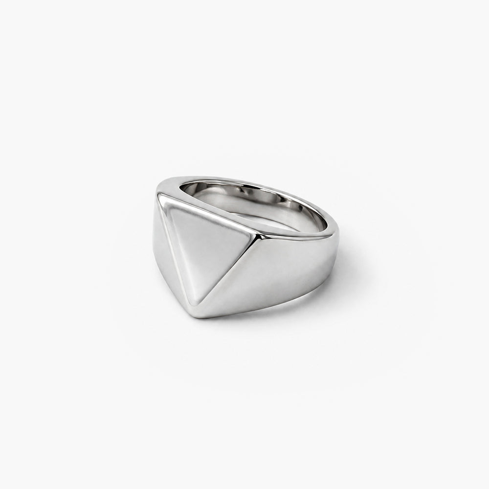 Silver Geometric Ring