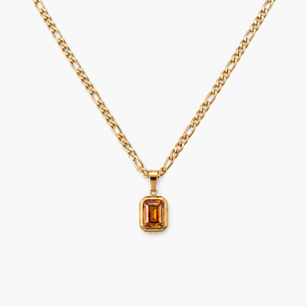 Everyday Exquisite Brown Stone Gold Necklace