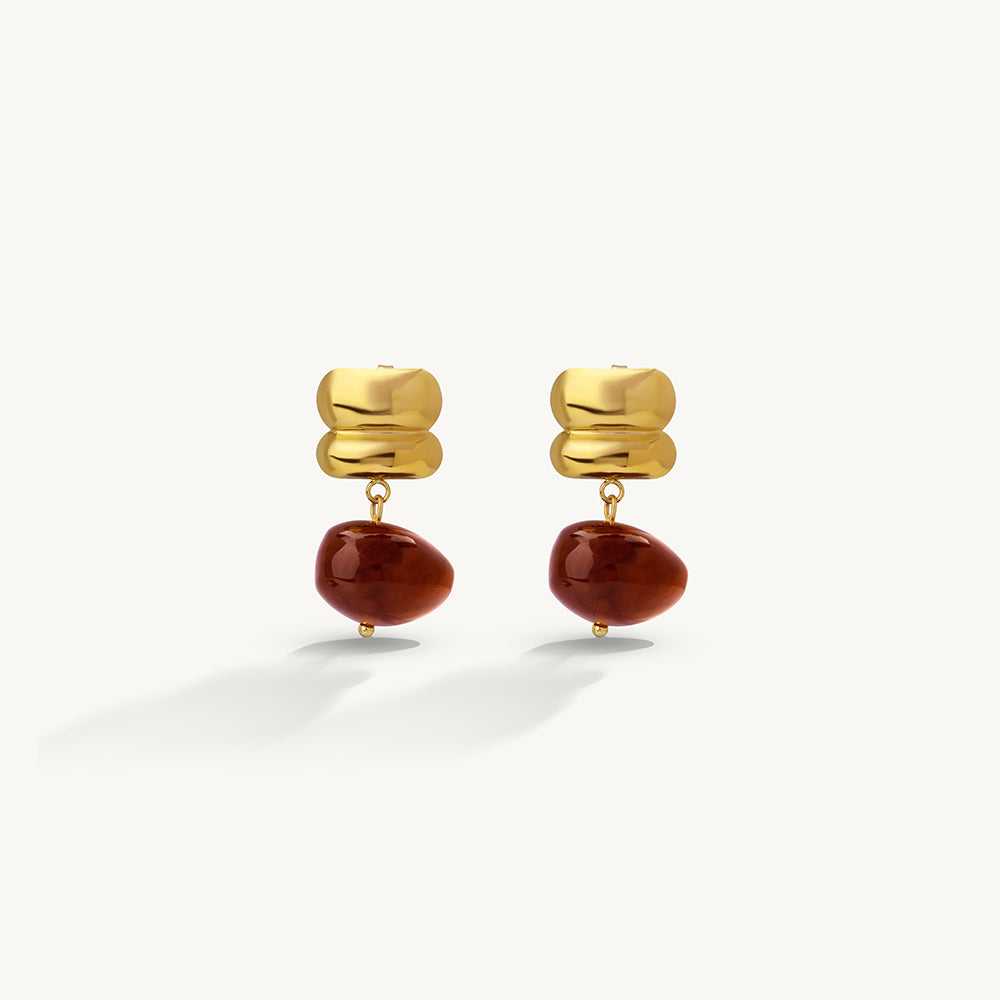 Red Crystal Drop Earrings