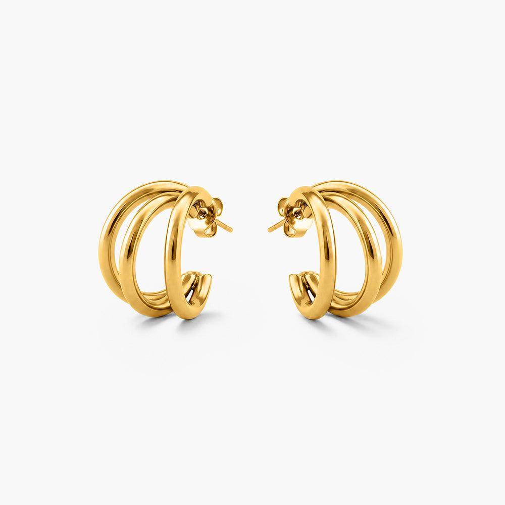 Triple Circle Hoop Earrings