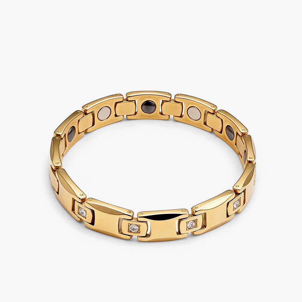 Regal Stone Inlay Chain Bracelet