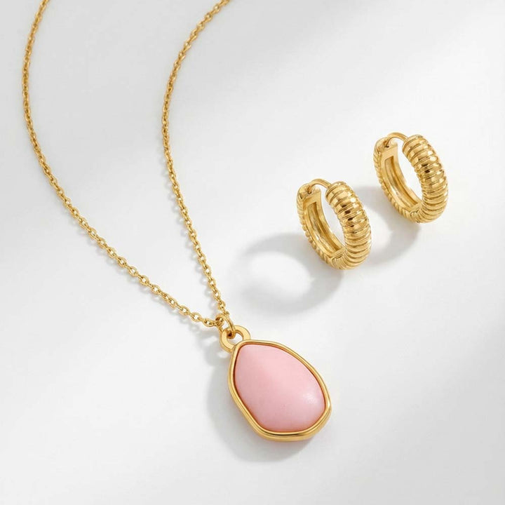 Blush Loop Jewellery Set – PALMONAS