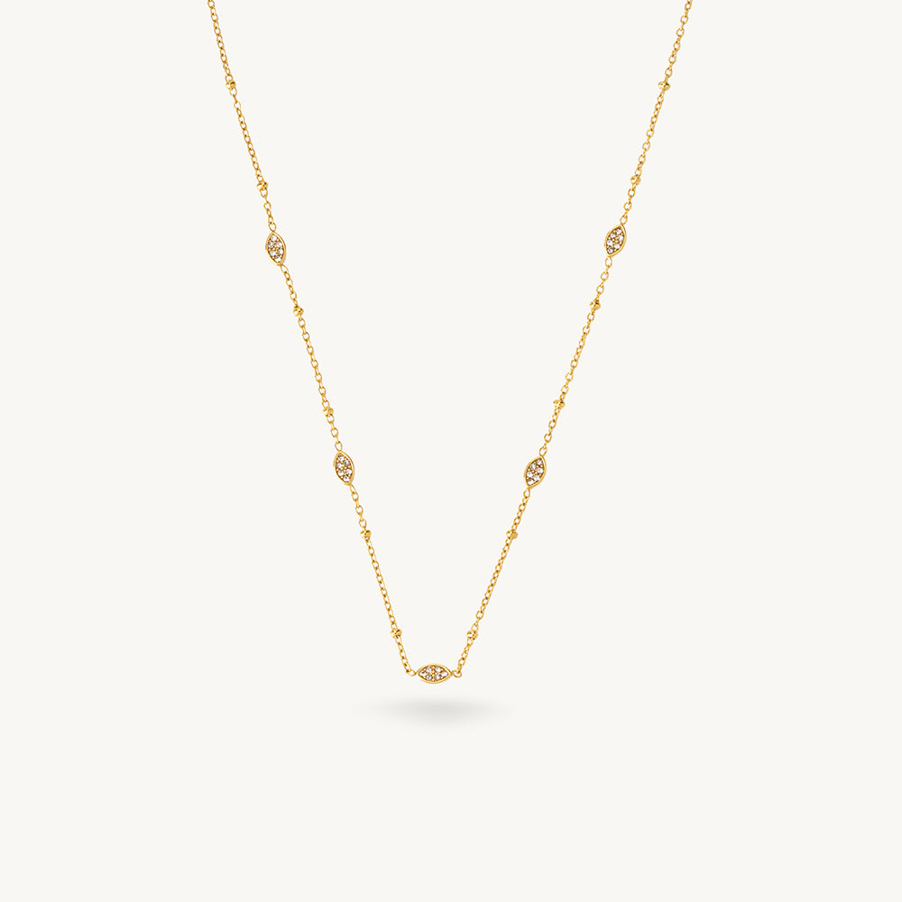 Graceful CZ Chain Necklace