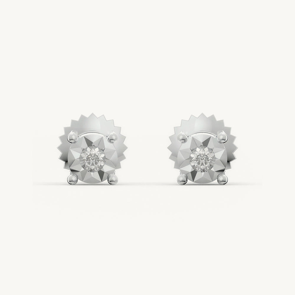 Divine Sparkle 925 Sterling Silver Lab Grown Diamond Earrings