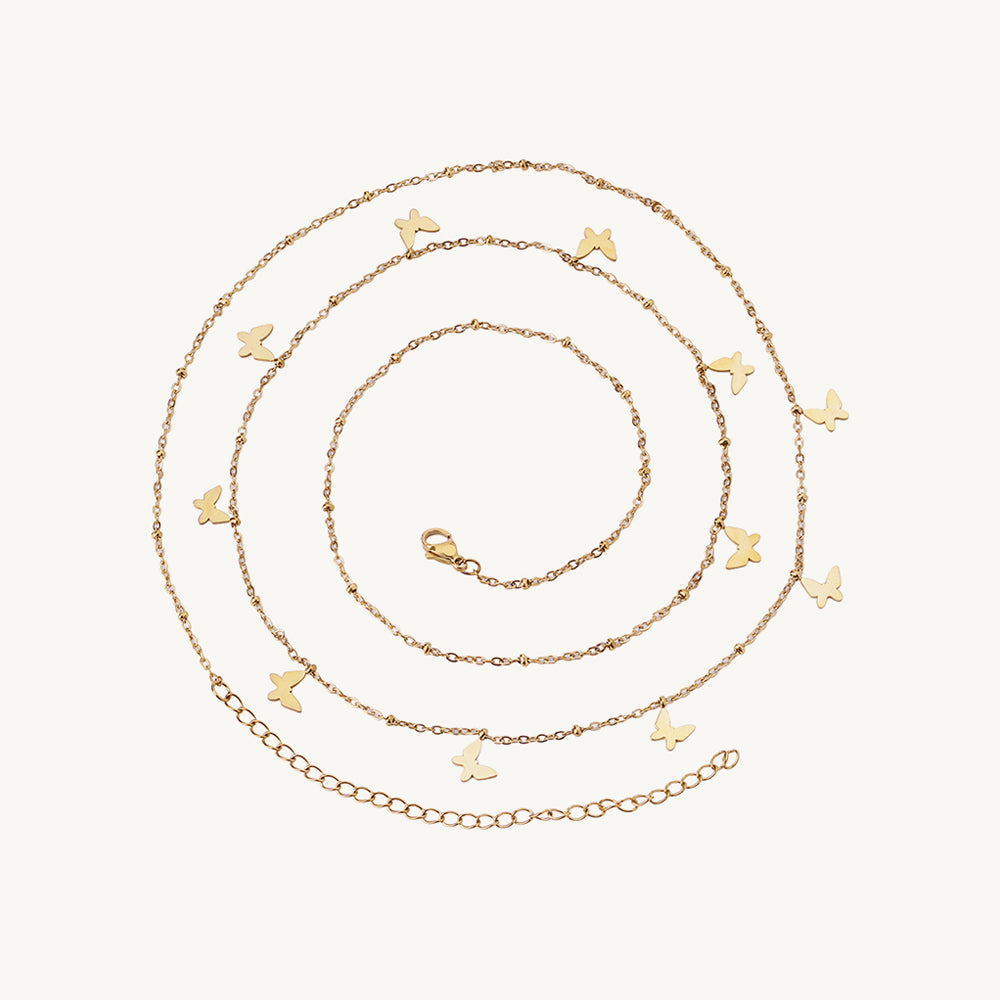 Mini Butterfly Charm Waist Chain