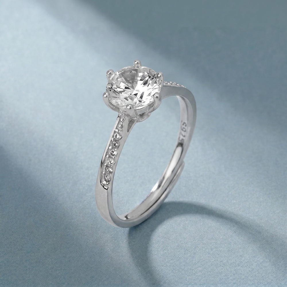 Bold Solitaire 925 Sterling Silver Ring
