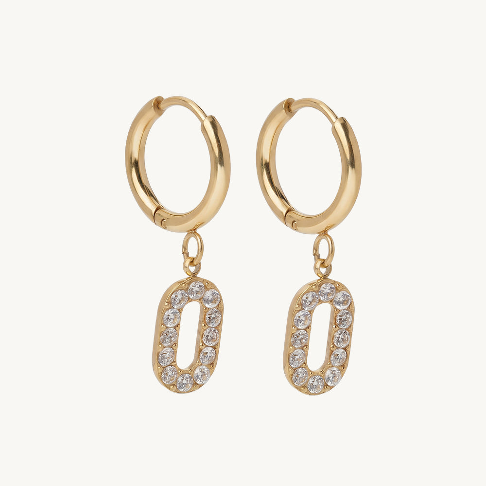 Subtle Oval Drop Earrings