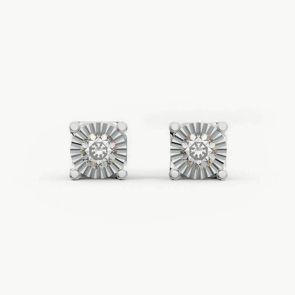 Refined Glow 925 Sterling Silver Lab Grown Diamond Earrings