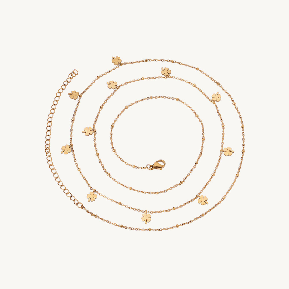 Dangling Clover Charms Waist Chain