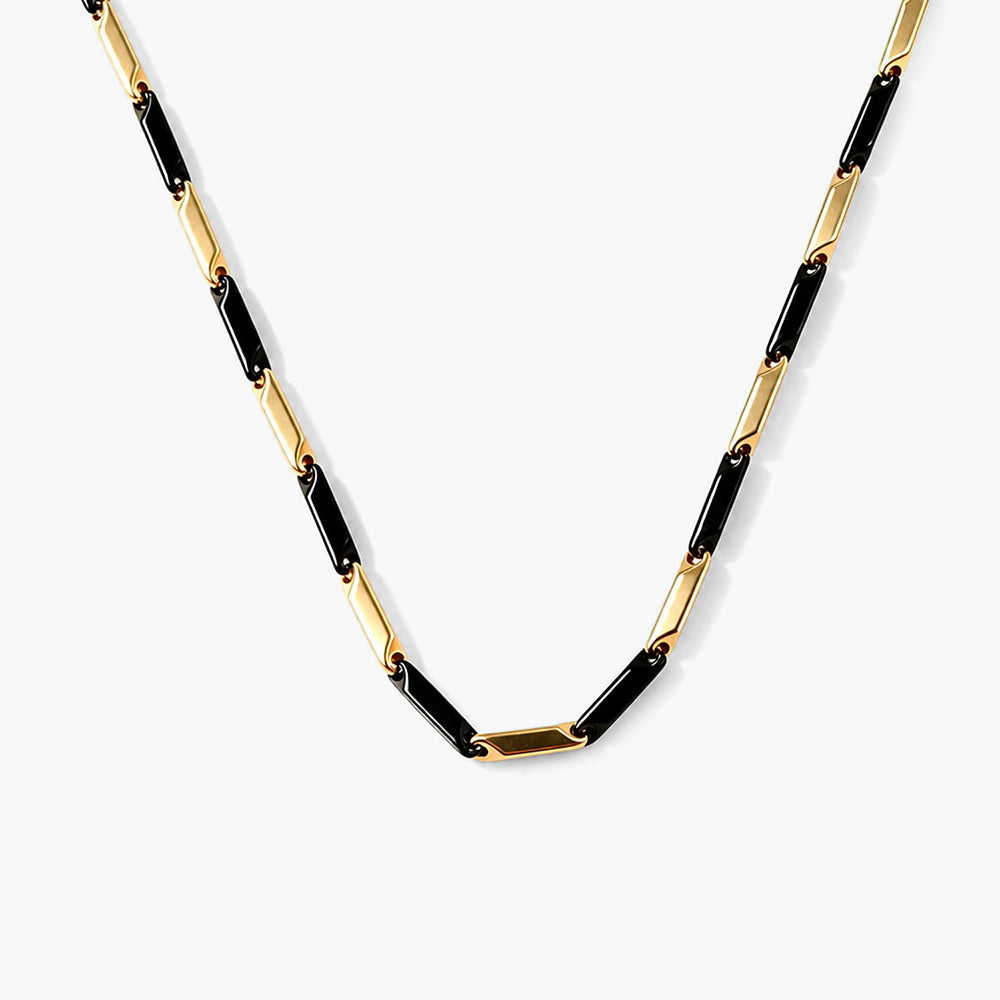 Dual Tone Chain | Black and Gold Tone