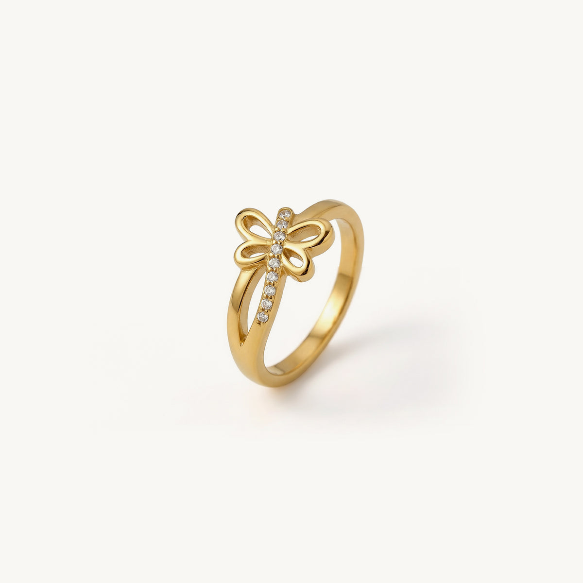 Delicate Butterfly Spark Ring