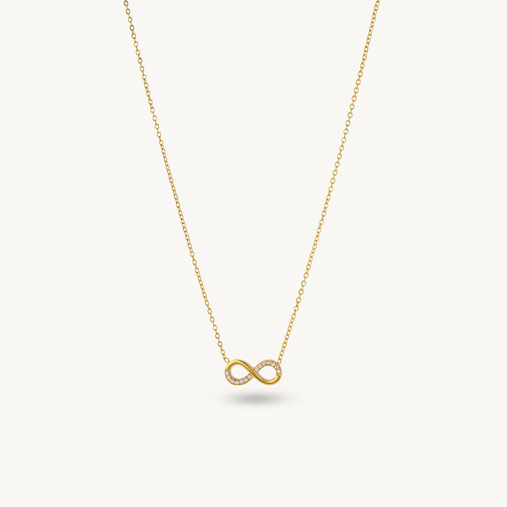 Lustre Infinity Pendant Necklace