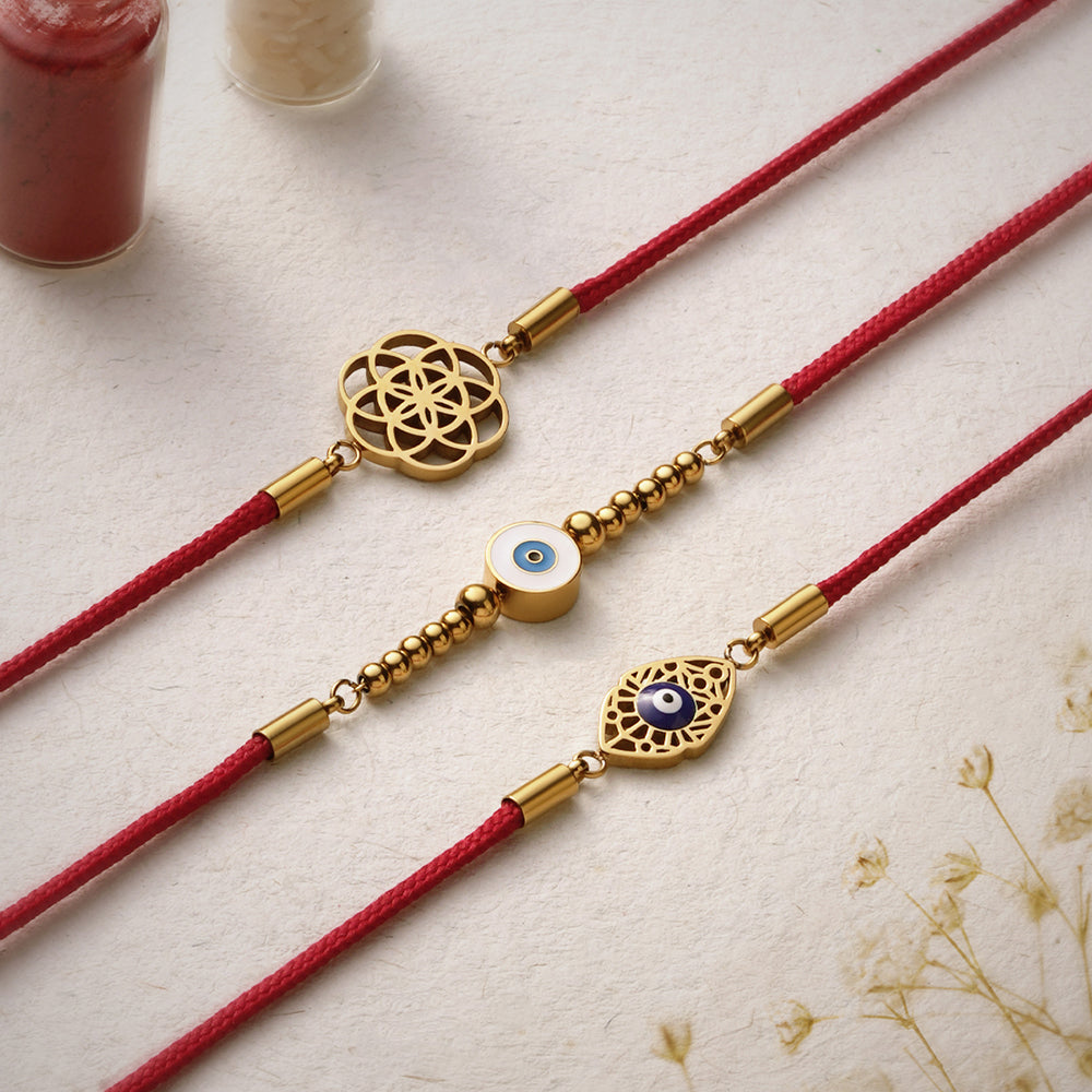 Radiant Amulet Rakhi Set