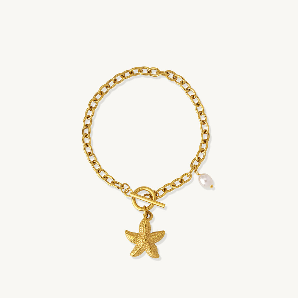 Coastal Pearl Starfish Bracelet