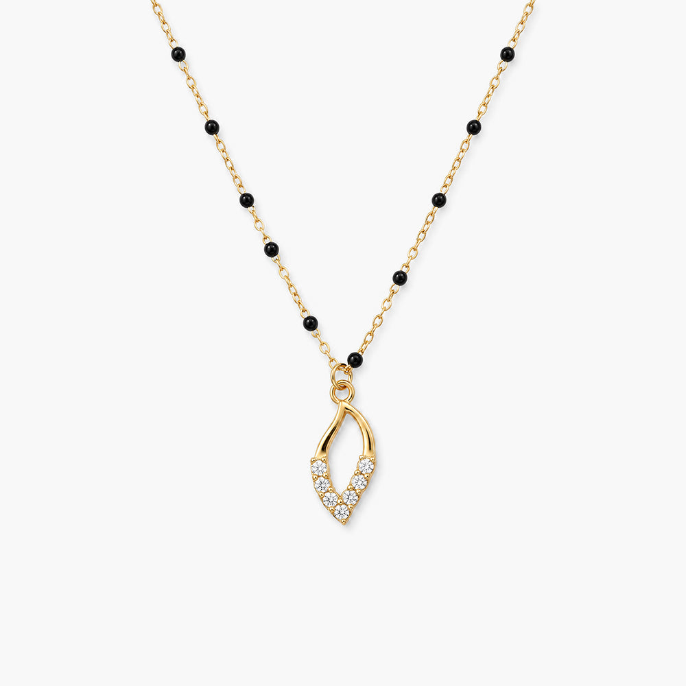 Minimal Crystal Marquise Demifine Mangalsutra