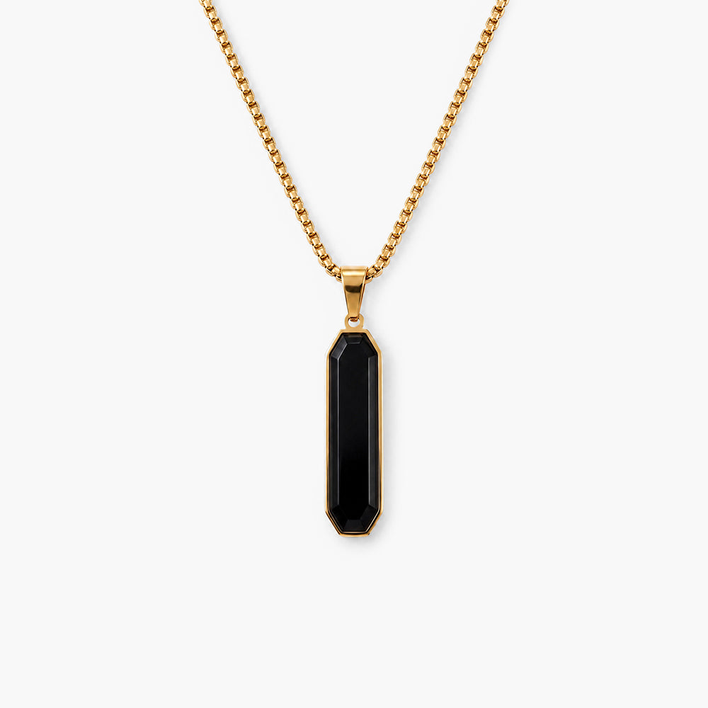 Midnight Prism Necklace- Gold