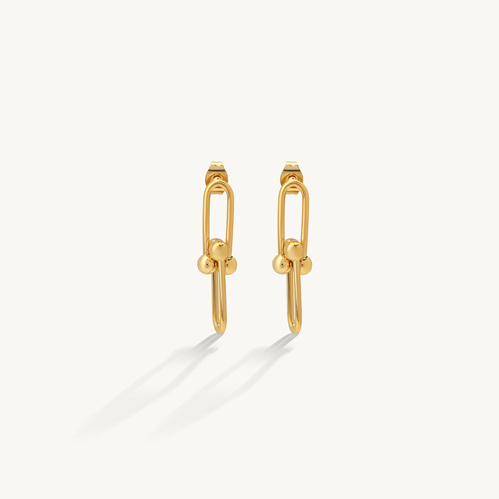 Paperclip Link Drop Earrings
