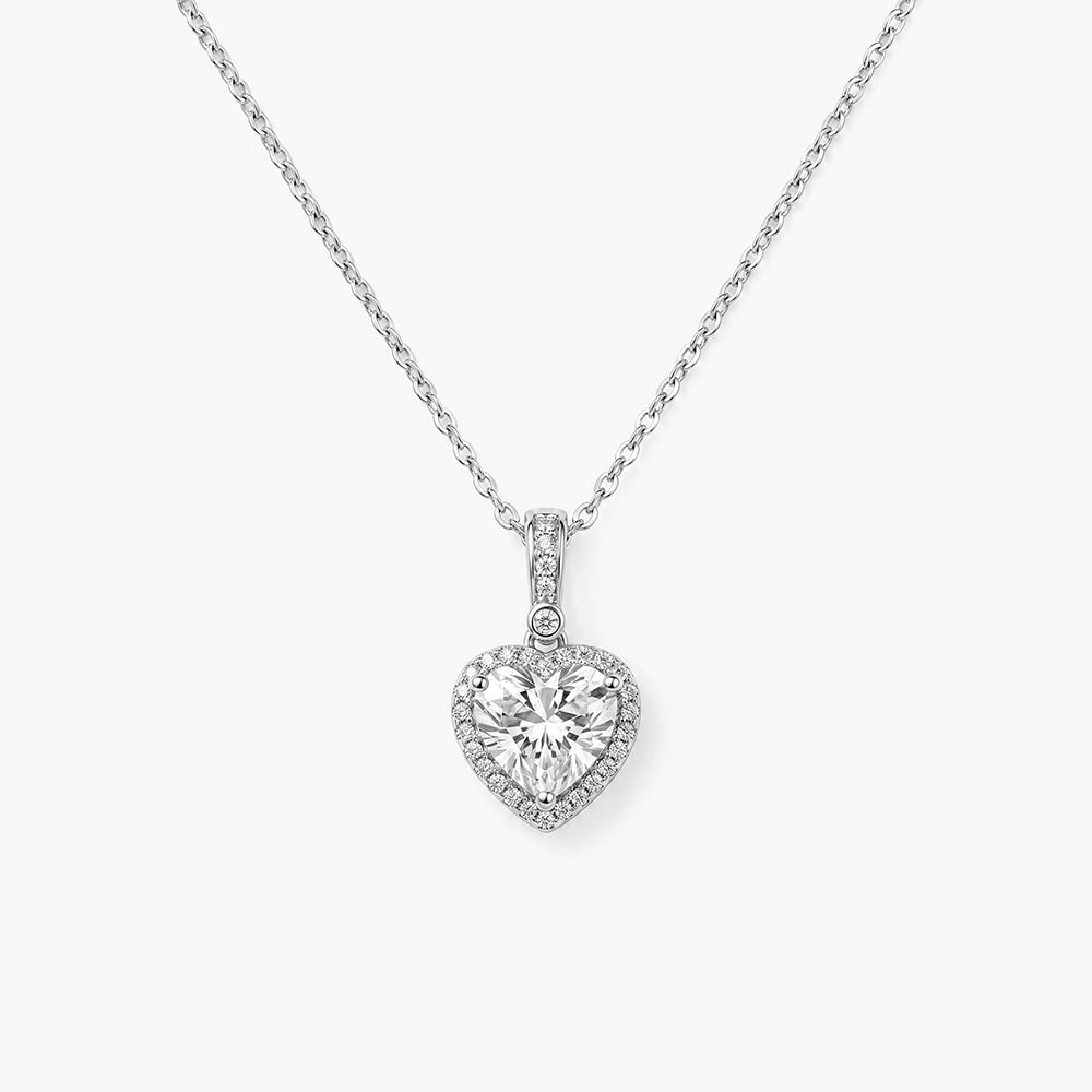 Queen's Heart Spark 925 Sterling Silver Pendant Necklace