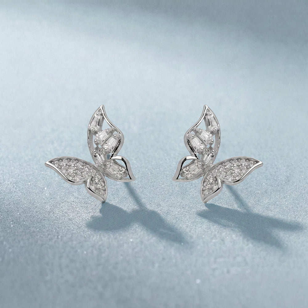 Radiant Butterfly 925 Sterling Silver Earrings