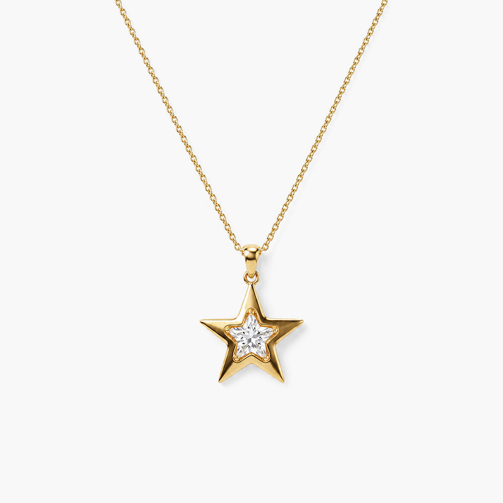 Shiny Star Pendant Necklace