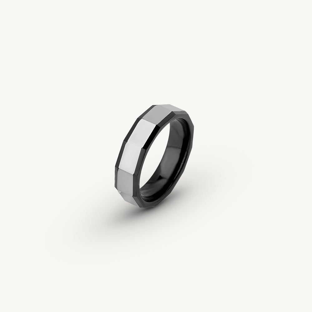 Midnight Edge Band Tungsten Ring