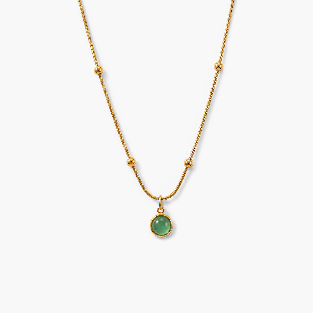 Emerald Glow Pendant Necklace