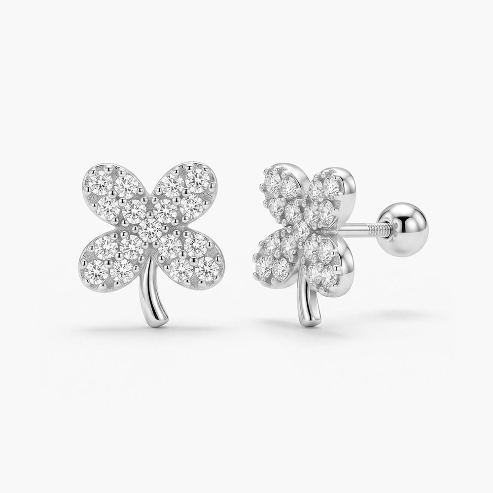 Mini Floral 925 Sterling Silver Earrings