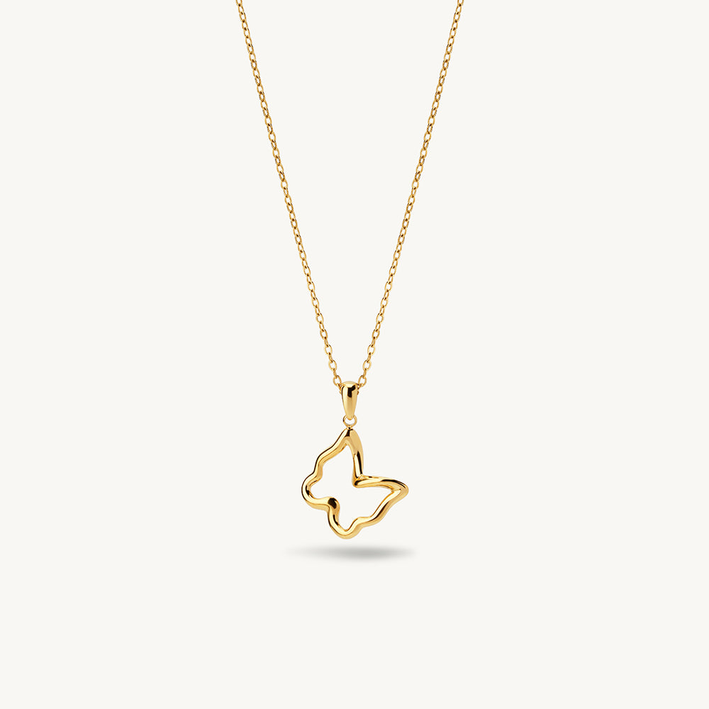 Butterfly Drop Pendant Necklace