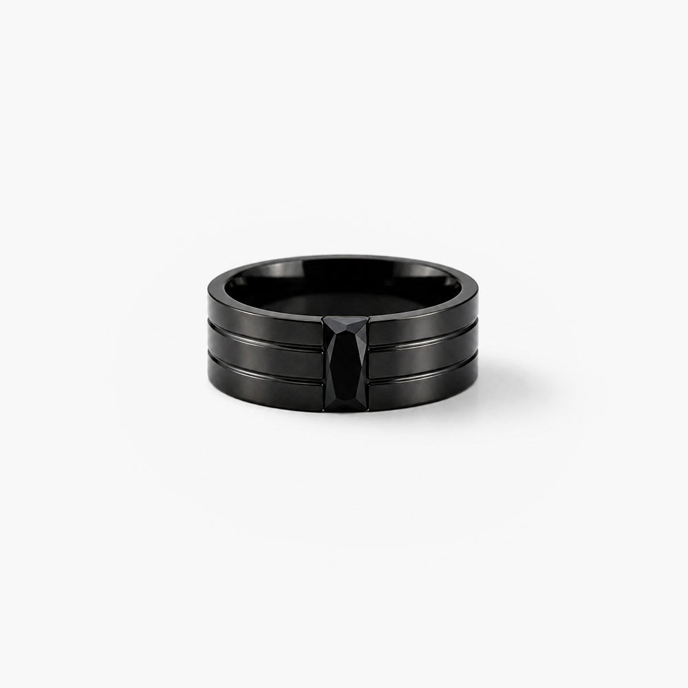 Dazzling Black Stone Ring