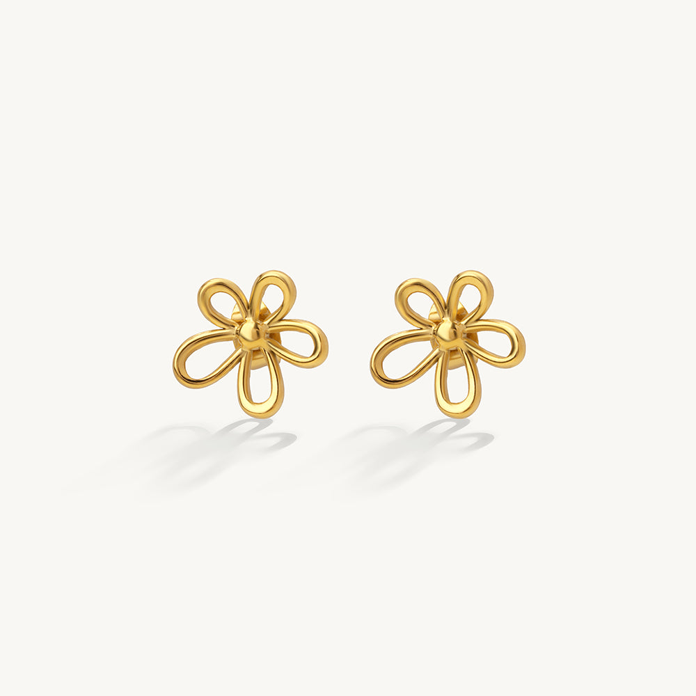 Artistic Flower Stud Earrings