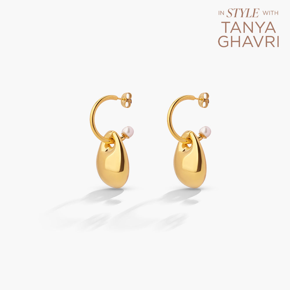 Artistic Pearl Accent Earrings