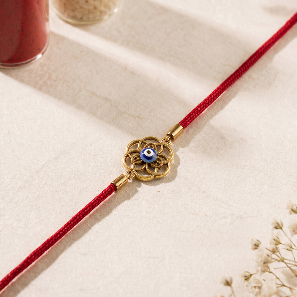 Prosperity Floral Evil Eye Rakhi