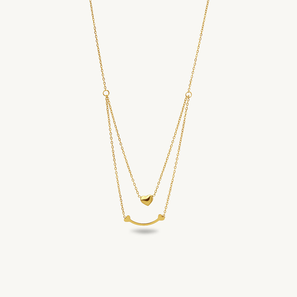 Mini Heart Bar Layer Necklace
