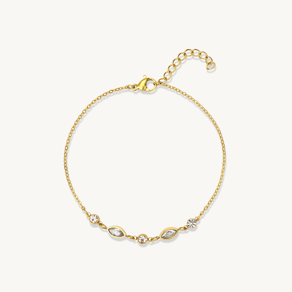 Oval Orbit Spark Chain Bracelet