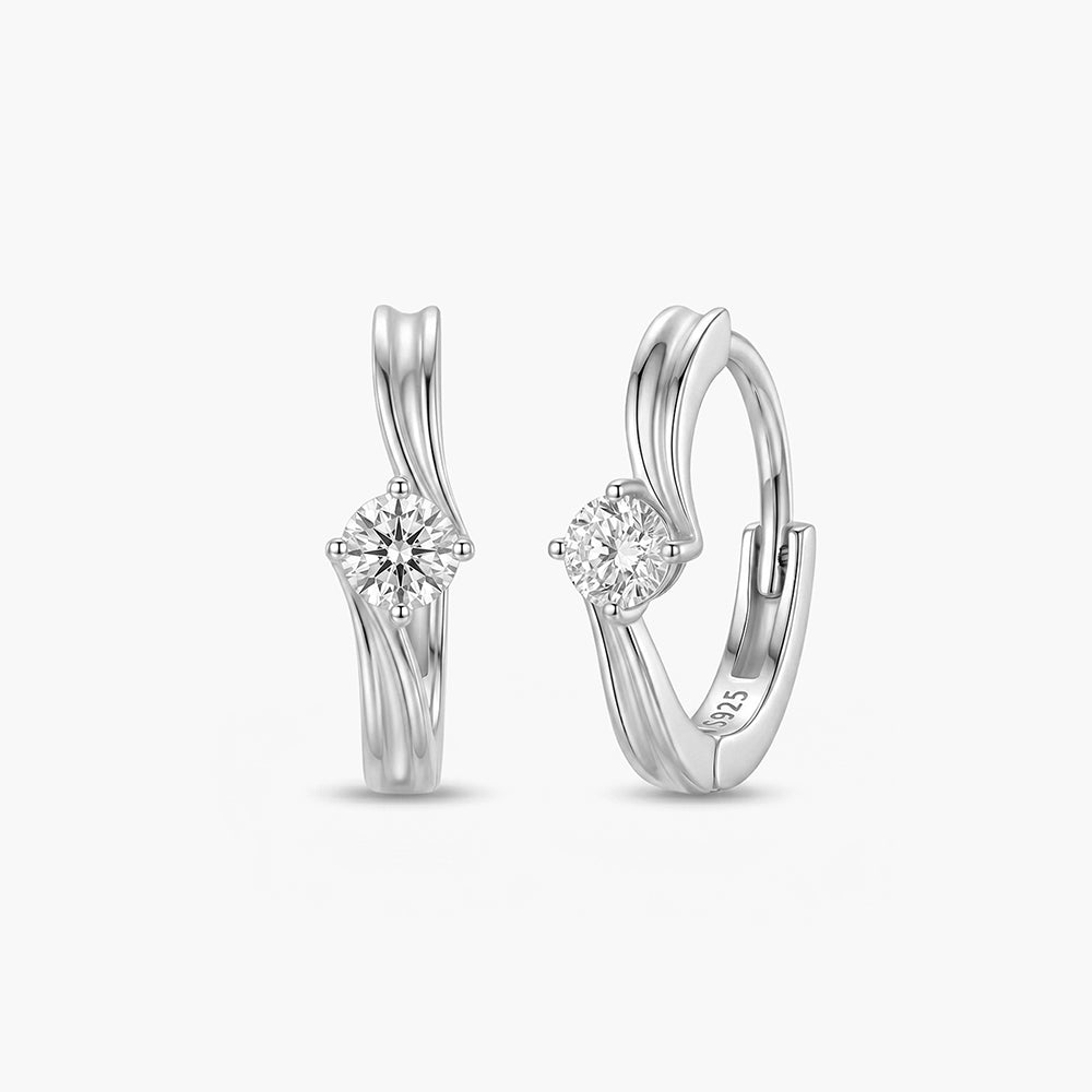 Pure Spark Loop 925 Sterling Silver Earrings