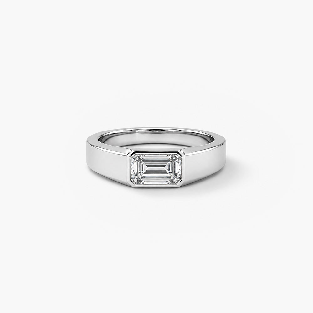 Rectangular Forever Vow Men's 925 Silver Ring