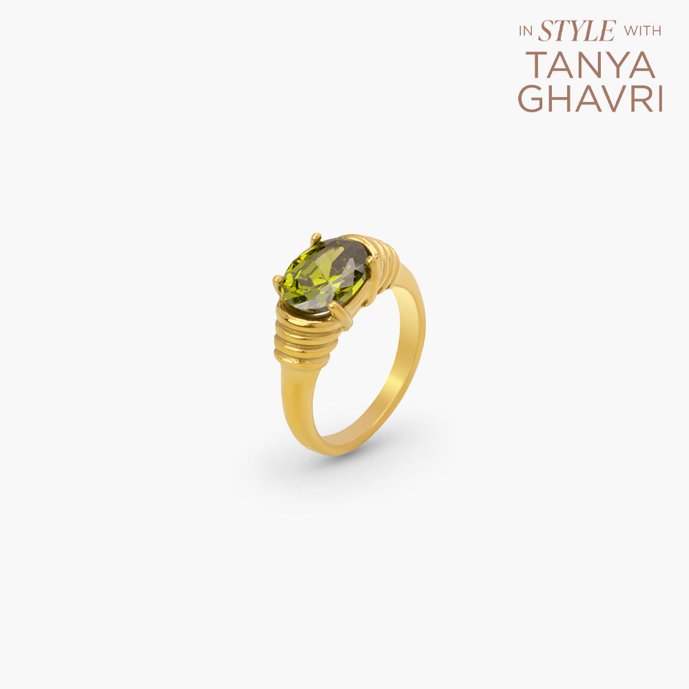 Luxe Green Stone Ring